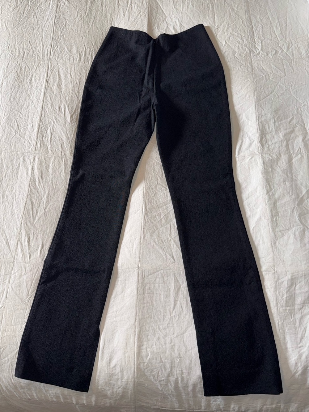 Alexander Wang Black Textured Knit Pants With Logo Waistband Sizs 4